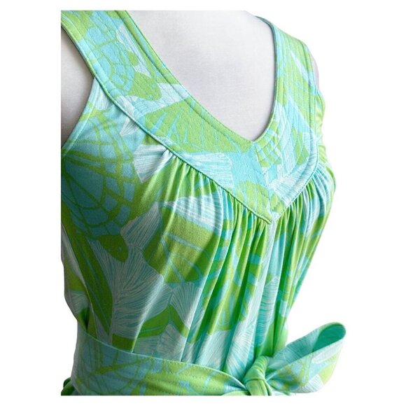 Lilly Pulitzer Nadja Dress Printed Jersey Sleeveless Tropical Floral Womens XS - Picture 6 of 10